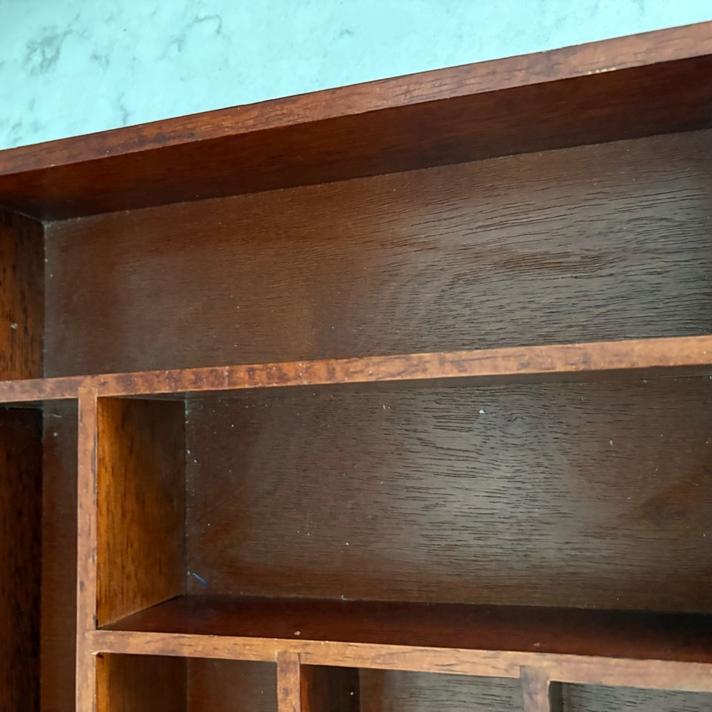 Wooden Drawer Organizer Tray - Rich Mahogany Finish - Picture 3 of 9